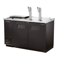 True Refrigeration TDD-2CT-HC 58.88" Club Top Draft Beer Cooler with Dual Columns
