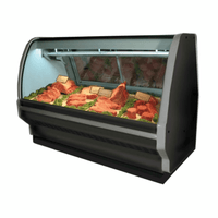Howard-McCray SC-CMS40E-4C-BE-LED 51.5" Curved Glass Red Meat Deli Display Case