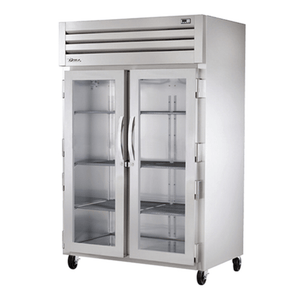 True STR2R-2G-HC 52.63-Inch 2-Section Glass Door Commercial Refrigerator