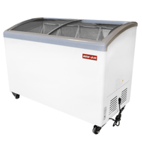 New Air NIF-49-CG 11.5 Cu. Ft. Curved Glass Ice Cream Dipping Cabinet