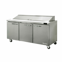 Blue Air BLPT72-HC 72-Inch 3-Door Commercial Sandwich and Salad Prep Table