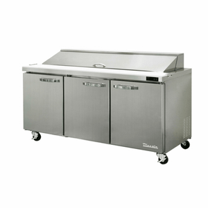 Blue Air BLPT72-HC 72-Inch 3-Door Commercial Sandwich and Salad Prep Table