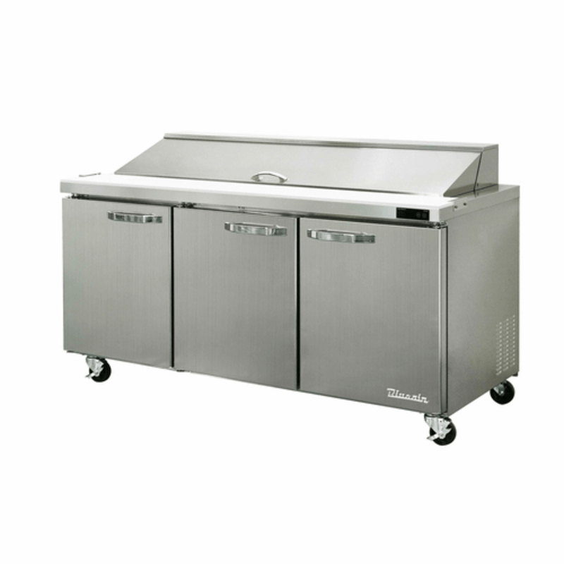 Blue Air BLPT72-HC 72-Inch 3-Door Commercial Sandwich and Salad Prep Table