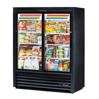 True GDM-41SL-60-HC-LD Narrow Depth 47.13" Glass Sliding Door Merchandiser
