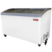 New Air NIF-55-CG 54.5-Inch Curved Glass Dipping Ice Cream Display Freezer