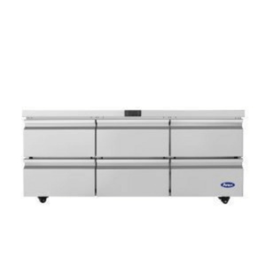 Atosa AUR72D6 72-Inch 6-Drawer Commercial Undercounter Refrigerator