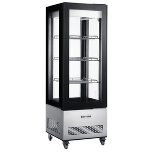 New Air NUDC-26-SS 14 Cu. Ft. Four-Sided Glass Refrigerated Display Case