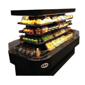 Howard-McCray SC-OD42I-7-S-LED 84-Inch Stainless Steel Island Open Merchandiser