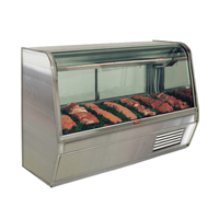 Howard-McCray SC-CMS32E-4C-S-LED 50" Endless Design Curved Glass Red Meat Display Case