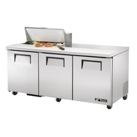 True TSSU-72-08-HC 72" Solid Door Refrigerated Sandwich & Salad Prep Station