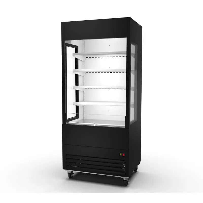 OAM-36G-HC Open Case Refrigerator with Glass Sides - 36" Width