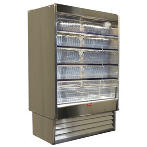 Howard-McCray SC-OD35E-48-S-LED 48-Inch Open Dairy and Beverage Merchandiser - Stainless Steel