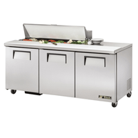 True TSSU-72-12-HC 72" Three-Door Commercial Sandwich and Salad Prep Station