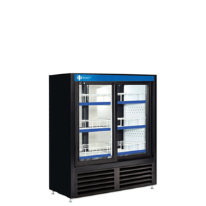 QBD CD4148CPT-HC 48-Inch Black Pass-Through Sliding Glass Door Display Cooler