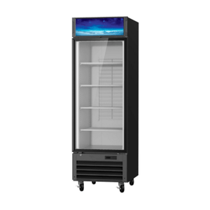 Bluenix BGF23B-HC 27-Inch Black Glass Door Merchandising Freezer - 20.4 Cu. Ft.