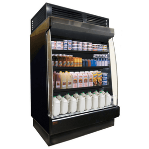 Howard-McCray SC-OD35E-4L-LB-B 51-Inch Black Endless Open Refrigerated Display