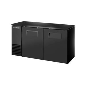 True Refrigeration TBB24-60-2S-Z1-BST-B-1 60-1/8" Black Solid Door Refrigerated Back Bar Cabinet