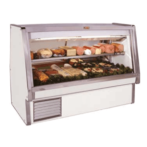 Howard-McCray SC-CDS34E-4-LED 52.5-Inch White Refrigerated Double-Duty Service Deli Case