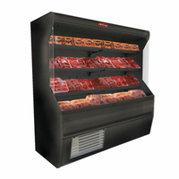 Howard-McCray SC-M32E-6-B-LED 74-Inch Endless Design Open Meat Merchandiser - Black