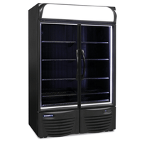 Minus Forty 43X-UDGR-VX Double Glass Door Display Refrigerator, 26.7 Cu. Ft. Black