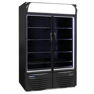 Minus Forty 43X-UDGR-VX Double Glass Door Display Refrigerator, 26.7 Cu. Ft. Black