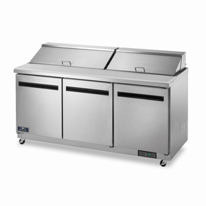 Arctic Air AMT72R 71.5-Inch Three-Door Mega Top Sandwich and Salad Prep Table