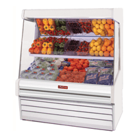 Howard-McCray SC-OM30E-3L-S-LED 39-Inch Open-Air Stainless Steel Meat Display Merchandiser