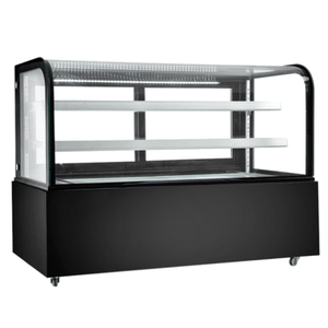 New Air NDC-72-CG 72.5" Full-Service Refrigerated Bakery Display Cabinet with Curved Glass