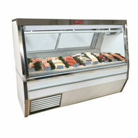 Howard-McCray SC-CFS34N-8-LED 96-Inch Seafood and Poultry Display Refrigerator with Double Duty Storage