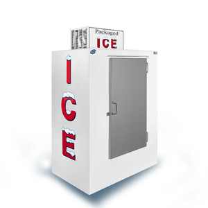 Leer L040UCSP 40 Cu. Ft. Solid Door Outdoor Ice Merchandiser Cabinet