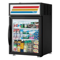 True Refrigeration GDM-05-HC~FGD01 24-Inch Black Countertop Glass Door Display Cooler
