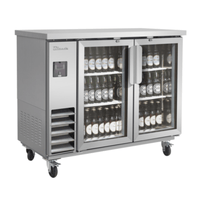 Blue Air BLNBB-48SG-HC 49-Inch Narrow Depth Glass Door Back Bar Refrigerator