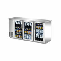 EFI CBBSGD3-72CC 72.8" Glass Door Refrigerated Back Bar Cabinet