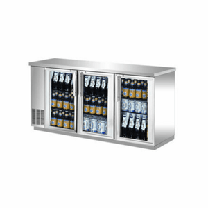 EFI CBBSGD3-72CC 72.8" Glass Door Refrigerated Back Bar Cabinet