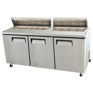 EFI CMDR3-72VC Versa-Chill 72" 3-Door Refrigerated Mega Top Prep Counter