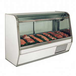 Howard-McCray SC-CMS32E-6C-LED 74" Red Meat Service Deli Case with Curved Glass