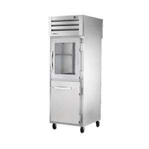 True 27.5" Pass-Thru Refrigerator STA1RPT-1HG/1HS-1S-HC with Half-Doors