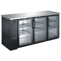 EFI 72.5" Refrigerated Back Bar Cooler with Sliding Glass Doors CBBGDS3-72CC