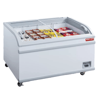 New Air NIF-56-CG 56.5-Inch Curved Glass Ice Cream Display Cabinet, 11.15 Cu. Ft.