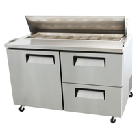 EFI CSDW2-60VC 60.2-Inch Refrigerated Prep Table with 1 Door and 2 Drawers