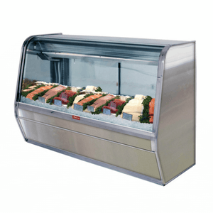 Howard-McCray SC-CFS32E-6C-S-LED 74-Inch Curved Glass Seafood & Poultry Service Case