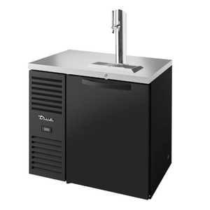 True TDR36-RISZ1-L-B-S-1 36-Inch Black Single Zone Draft Beer Kegerator