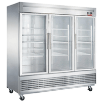 New Air NSGR-83-H 82.63-Inch Three-Door Glass Reach-In Refrigerator