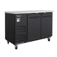 Blue Air BLBB59-2B-HC 58.75-Inch Two-Door Solid Back Bar Refrigerator
