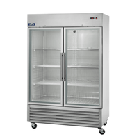 Arctic Air AGDF49 54-Inch Two-Section Glass Door Reach-In Freezer (49 Cu. Ft.)