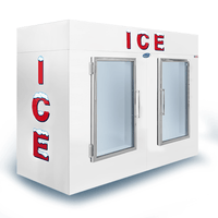 Leer L100UCGP 94-Inch Commercial Indoor Ice Merchandiser with Glass Doors
