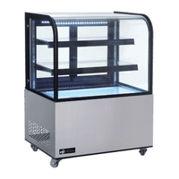 EFI CGCM-3648 36" Curved Glass Refrigerated Bakery Case, Black