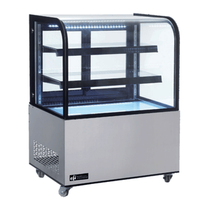 EFI CGCM-3648 36" Curved Glass Refrigerated Bakery Case, Black