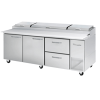 Blue Air BAPP93-D2R-HC 93-Inch Commercial Pizza Prep Table 30.8 Cu. Ft.