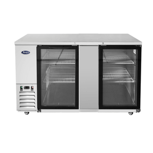 Atosa MBB69GGR 68" Refrigerated Back Bar Cabinet with Glass Doors